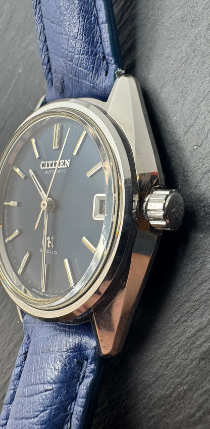 Rarity: Citizen Highness 36000 – Ref. 4-740203 Y – Caliber 7430, 36,000 bph automatic, chronometer quality – blue dial – October 1971 – freshly serviced