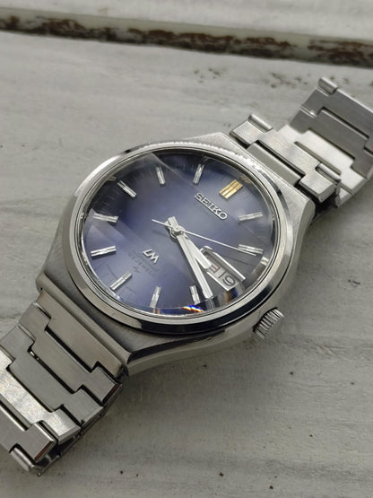 Seiko Lord Matic Special 5206-6090 – Calibre 5206, 23 rubis, Daini Seikosha – cadran bleu, verre minéral triple facette – novembre 1972 – fraîchement révisée