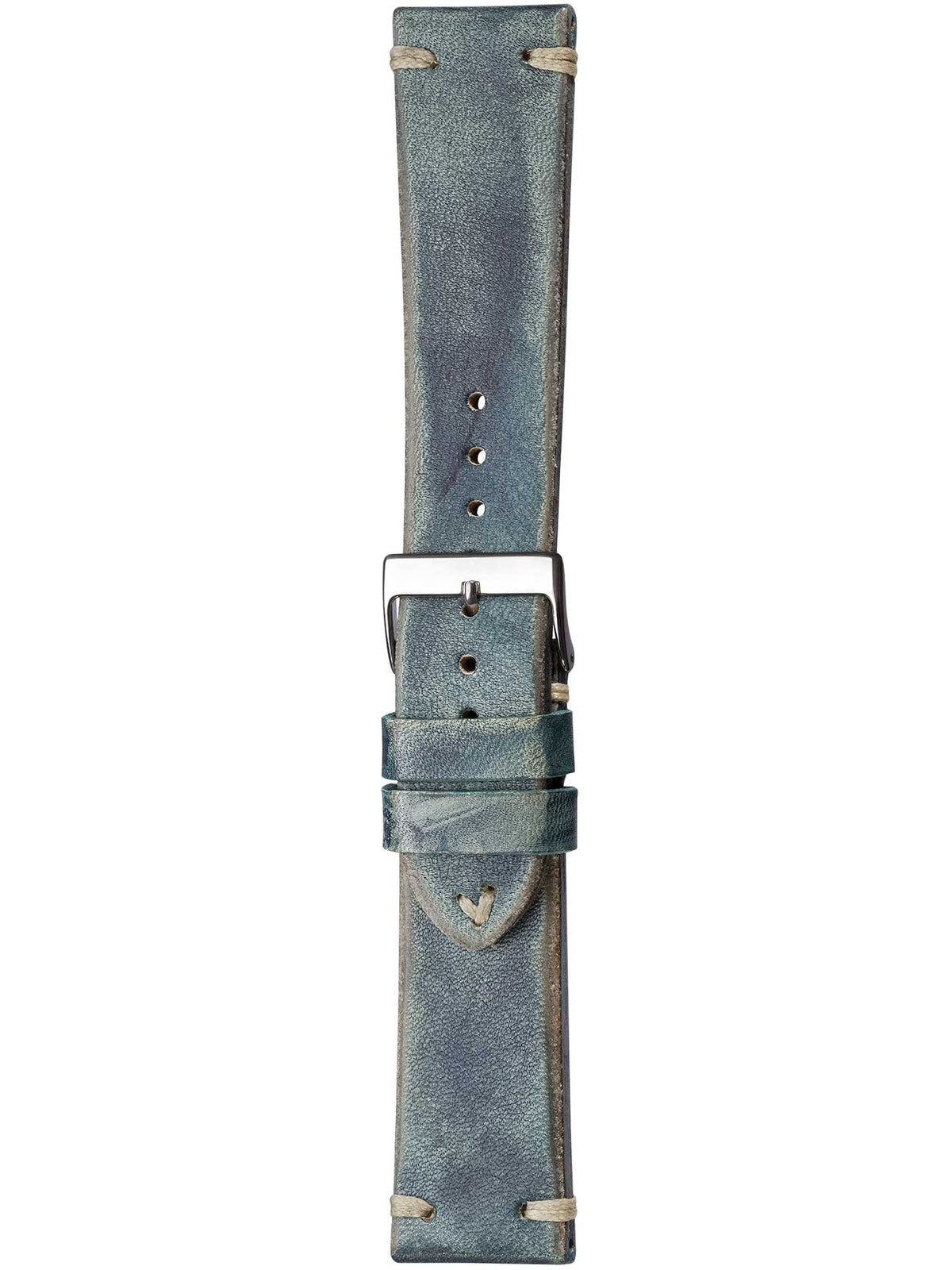 Herzog Vintage-Passion Lederarmband Jeansblau