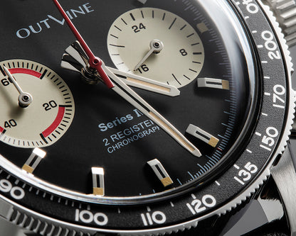 OUTLINE Chronographe à 2 compteurs Série IV « Panda inversé »
