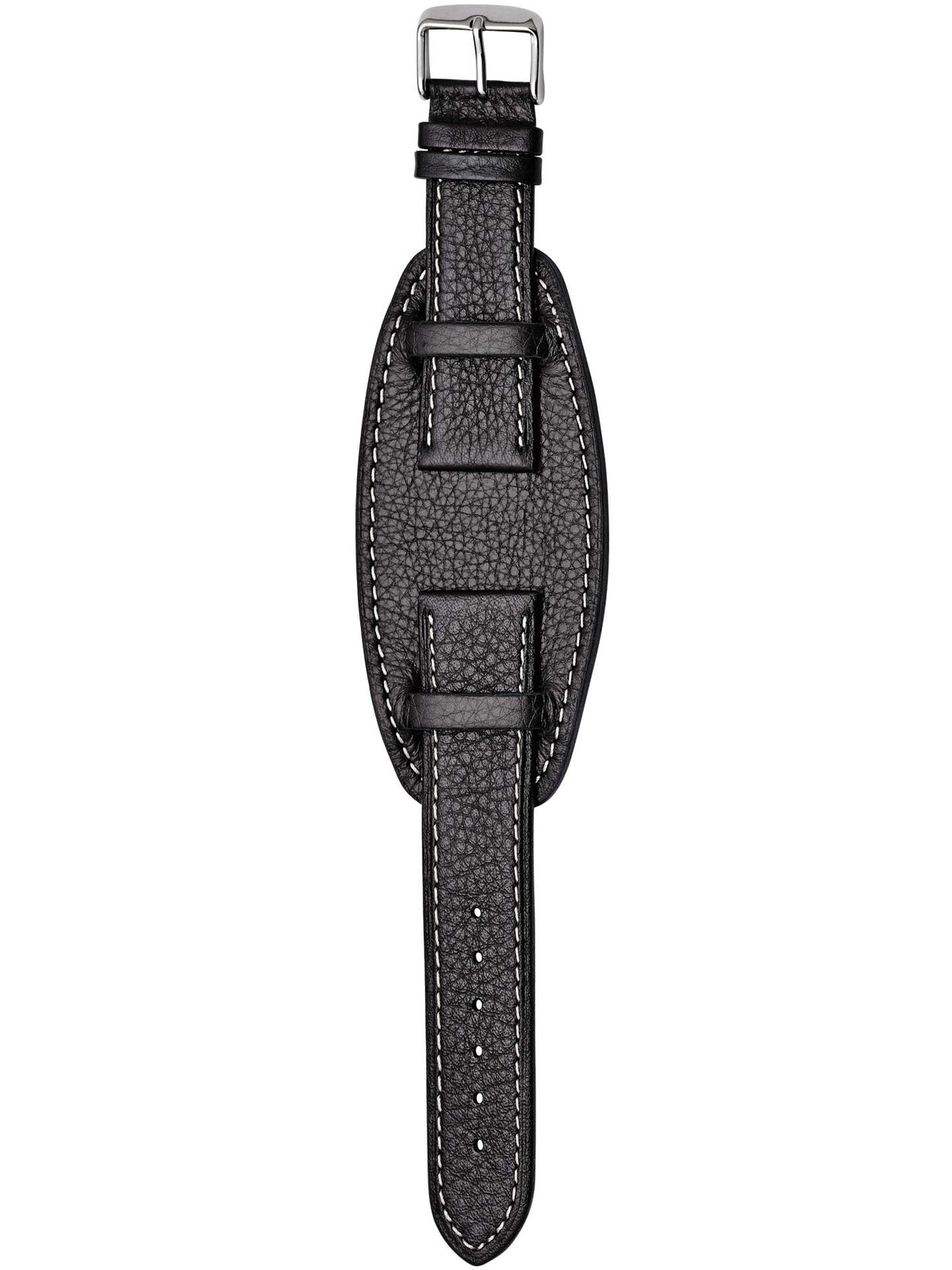 Herzog Flieger Lederarmband Schwarz