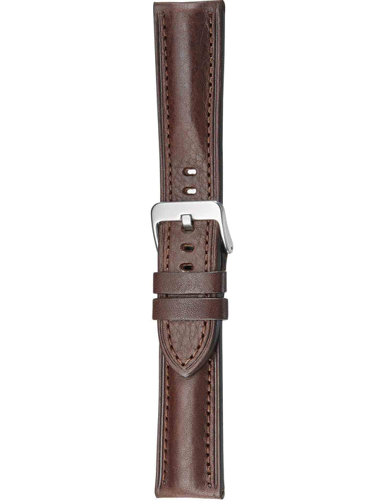 Herzog Italo-Pan Lederarmband Dunkelbraun