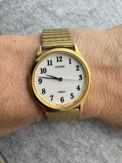 Citizen Forma – October 1986 - slim quartz dress watch, gold-tone – Caliber 4631