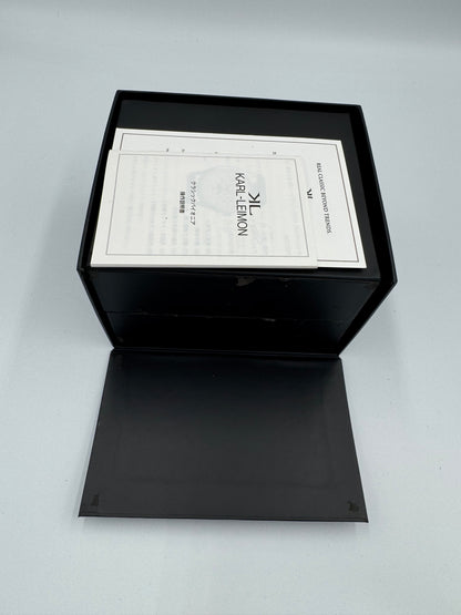 KARL-LEIMON Classic Pioneer "Triple Calendar Moonphase" – navy dial, rose gold-plated case – sold-out edition, virtually unworn with box and papers
