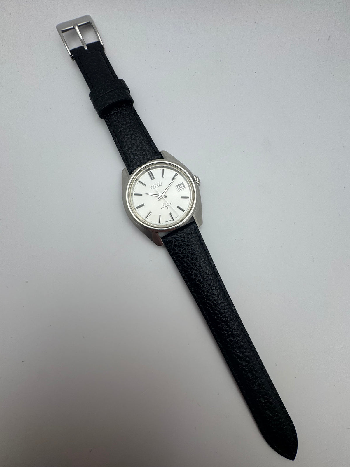 King Seiko Hi-Beat 5625-7000 – Caliber 5625A, Suwa Seikosha – Stainless steel, date only – March 1971 – freshly serviced