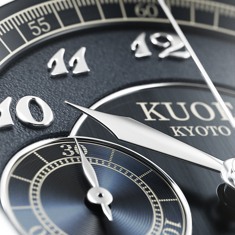 KUOE OLD SMITH 90-012 Automatik-Chronograph 37 mm - Navy Zifferblatt