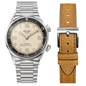 KUOE SOMBRERO 90-011, 38 mm, Ivory Linen Textured Dial, 20 BAR Wasserdicht