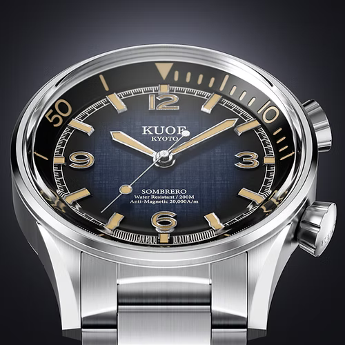 SOMBRERO 90-011, Gradation Navy, Linen Textured Dial, 20 BAR Water Resistant