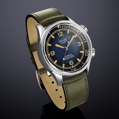 SOMBRERO 90-011, Gradation Navy, Linen Textured Dial, 20 BAR Water Resistant