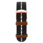 KUOE Original Nylon Strap, 18mm, Khaki, Silver Clasp