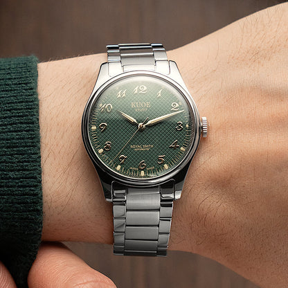 KUOE ROYAL SMITH 90-006 Breguet Numerals - 35 mm - Green Dial