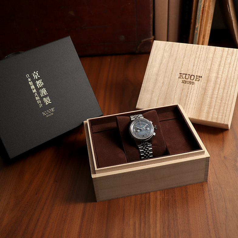 KUOE OLD SMITH 90-012 Automatik-Chronograph 37 mm - Navy Zifferblatt