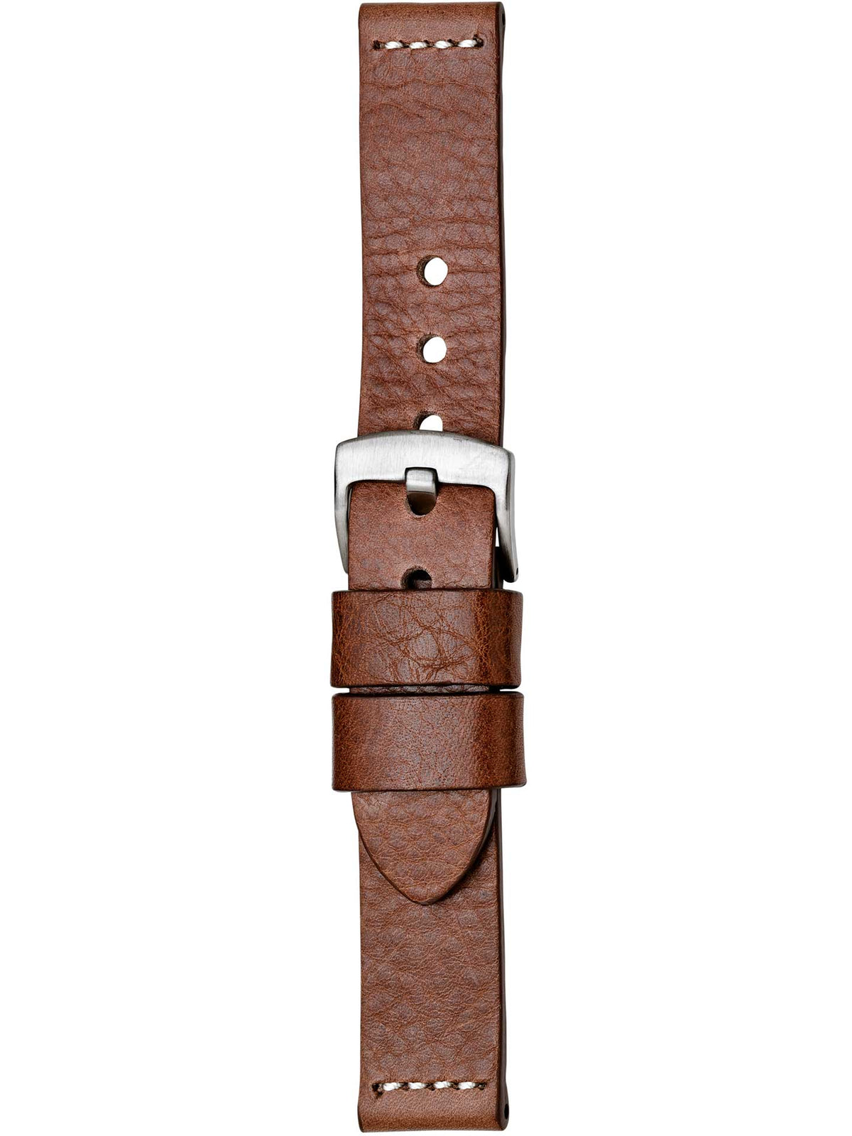 Herzog Vintage-Grain Lederarmband Braun