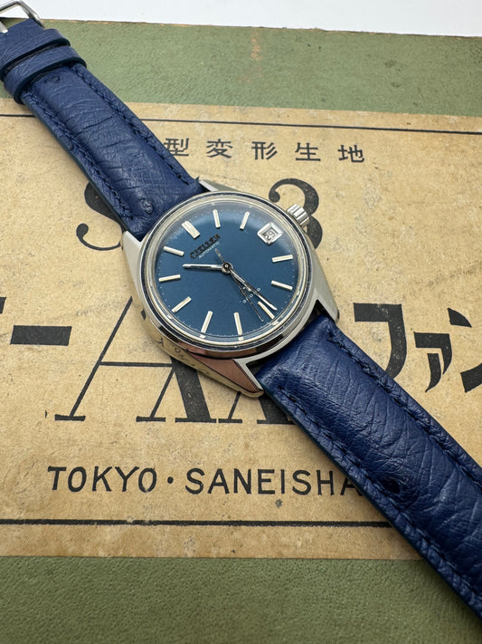 Rarity: Citizen Highness 36000 – Ref. 4-740203 Y – Caliber 7430, 36,000 bph automatic, chronometer quality – blue dial – October 1971 – freshly serviced