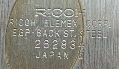 Ricoh Quartz Vintage Dress Watch Ref. 26283-4 – vergoldete rechteckige Japan-Dresswatch mit Originalbox, späte 1980er