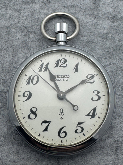 Seiko Quartz 7550-0010 – JNR Eisenbahner-Taschenuhr „仙鉄“ – Shōwa 56 / 1981 – Sendai Railway Administration