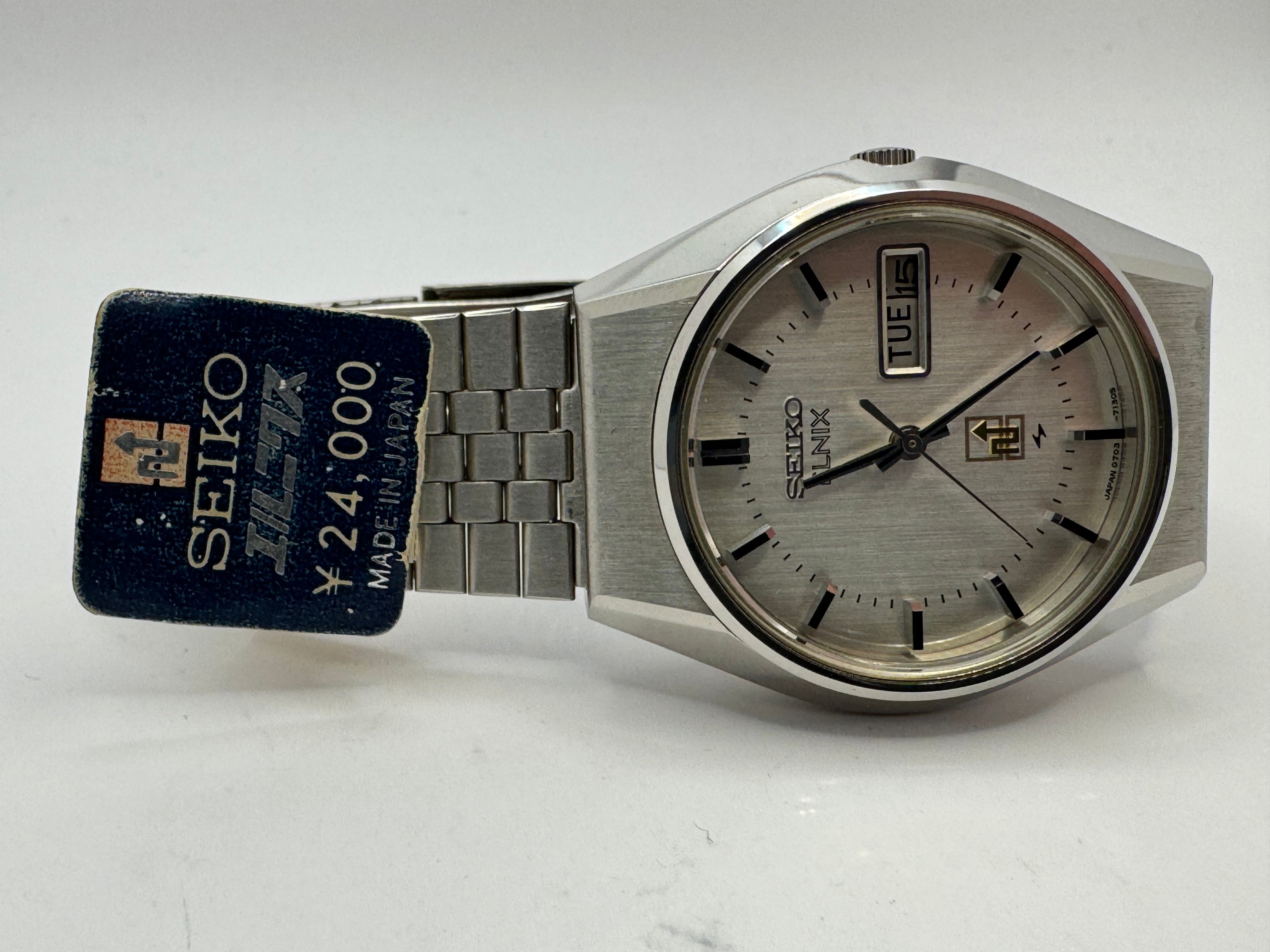 Seiko ELNIX Ref. 0703-7110 · Silver Sunburst Dial · May 1975 · JDM