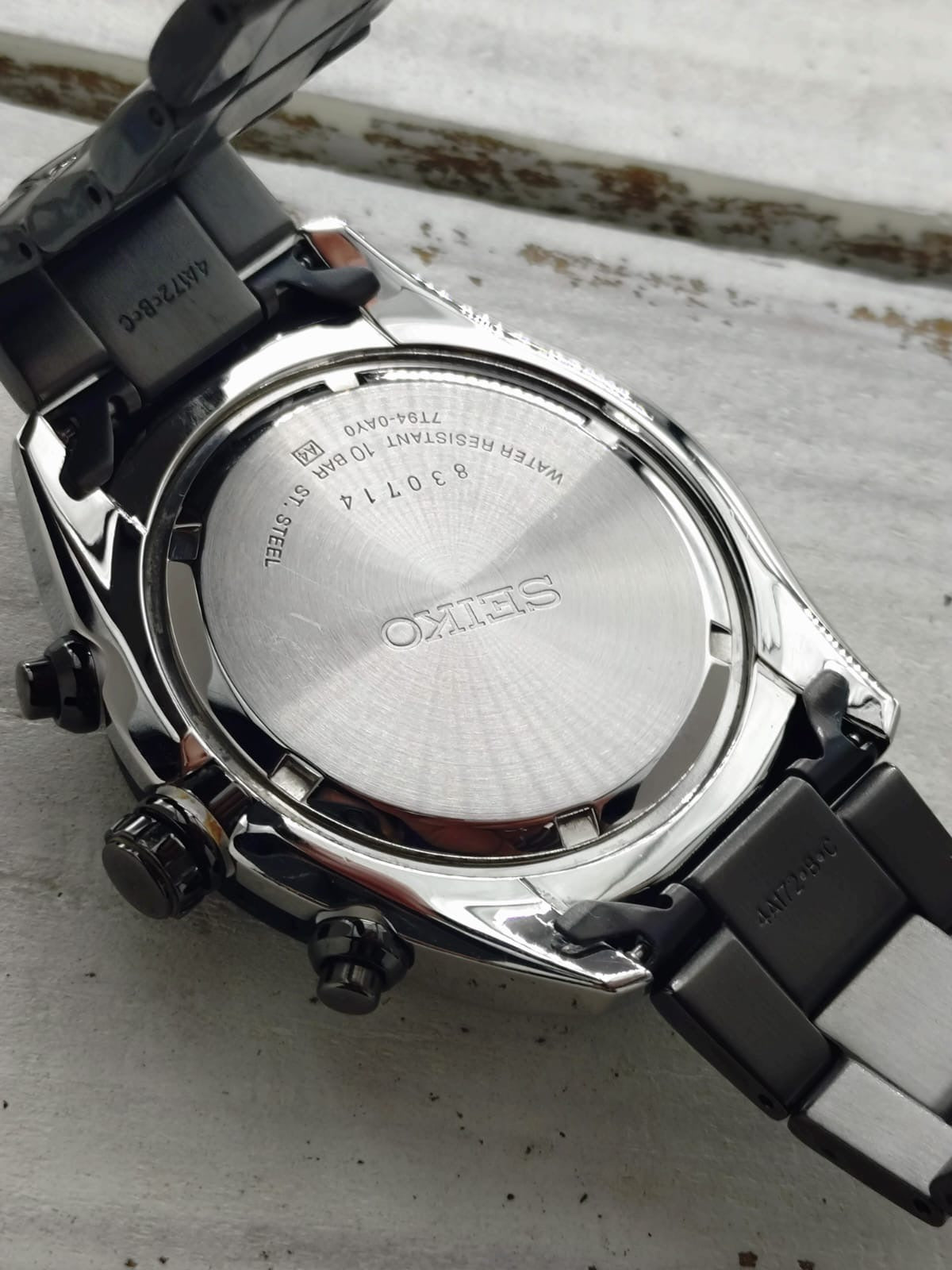 Seiko Chronograph 7T94-0AY0 – Quarz, Tachymeter, 100 m – 43,5 mm – März 2008