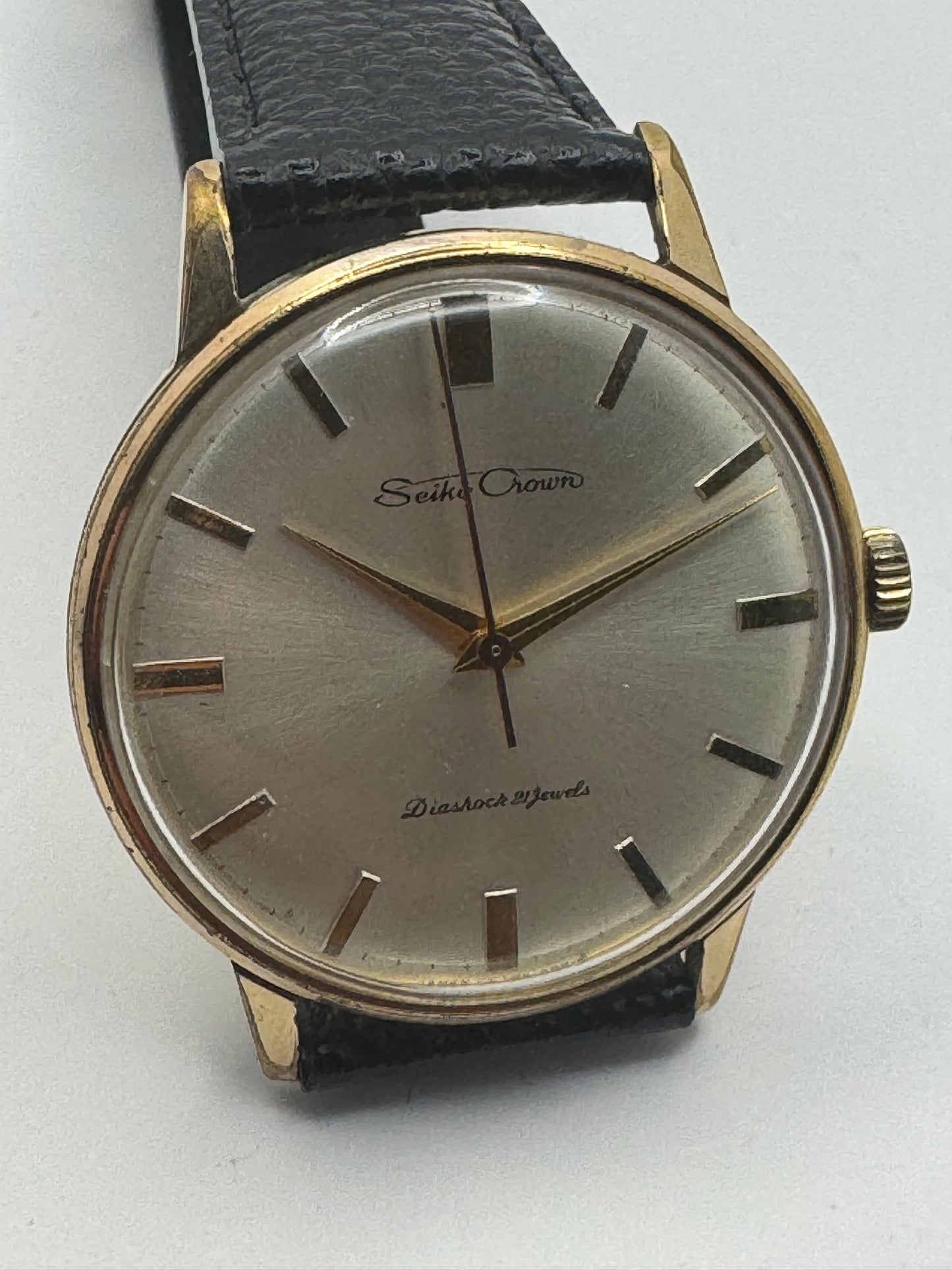 Seiko Crown Diashock 21 Jewels – historischer Vorläufer der Grand Seiko – Referenz J15003 – frühe 1960er Jahre – frisch revidiert