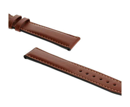 Bracelet de montre RIOS1931 en cuir de veau véritable (cognac) - 21 mm - Longueur M