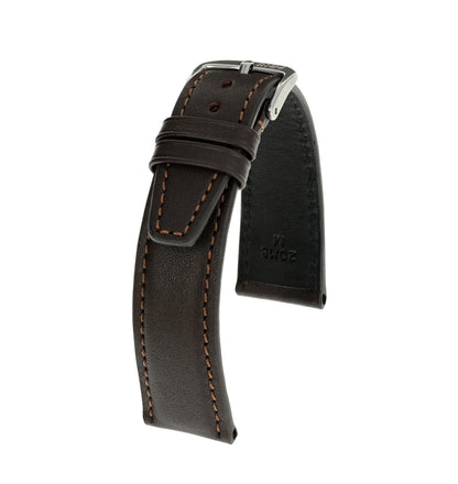 RIOS1931 Genuine Calfskin Leather Watch Strap (Mocha) - 21mm - Length M
