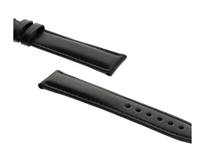 RIOS1931 Echt-Kalbsleder-Uhrenarmband (Schwarz) - 21mm - Länge M
