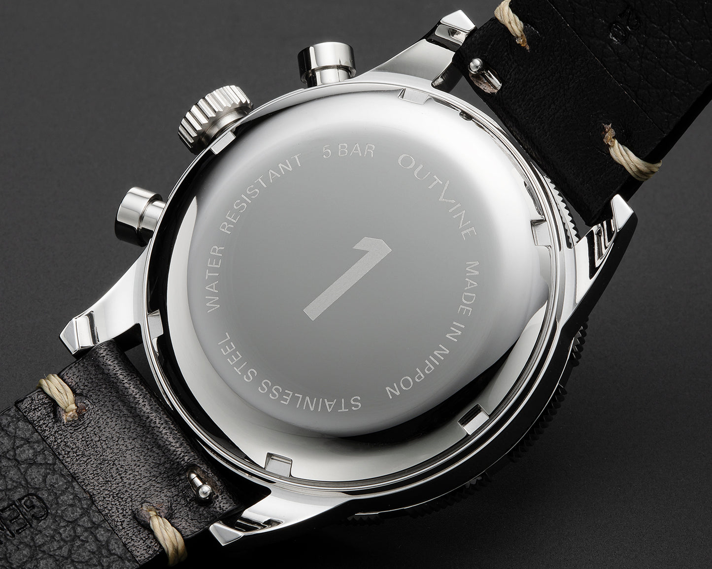 OUTLINE Chronographe à 2 compteurs Série IV « NOIR »