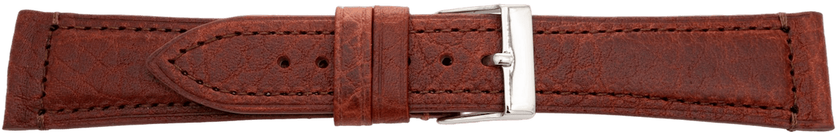 PREMIUM Leather Watch Strap Grain Embossed Brown 20mm