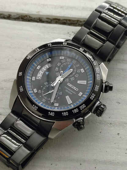 Seiko Chronograph 7T94-0AY0 – Quarz, Tachymeter, 100 m – 43,5 mm – März 2008