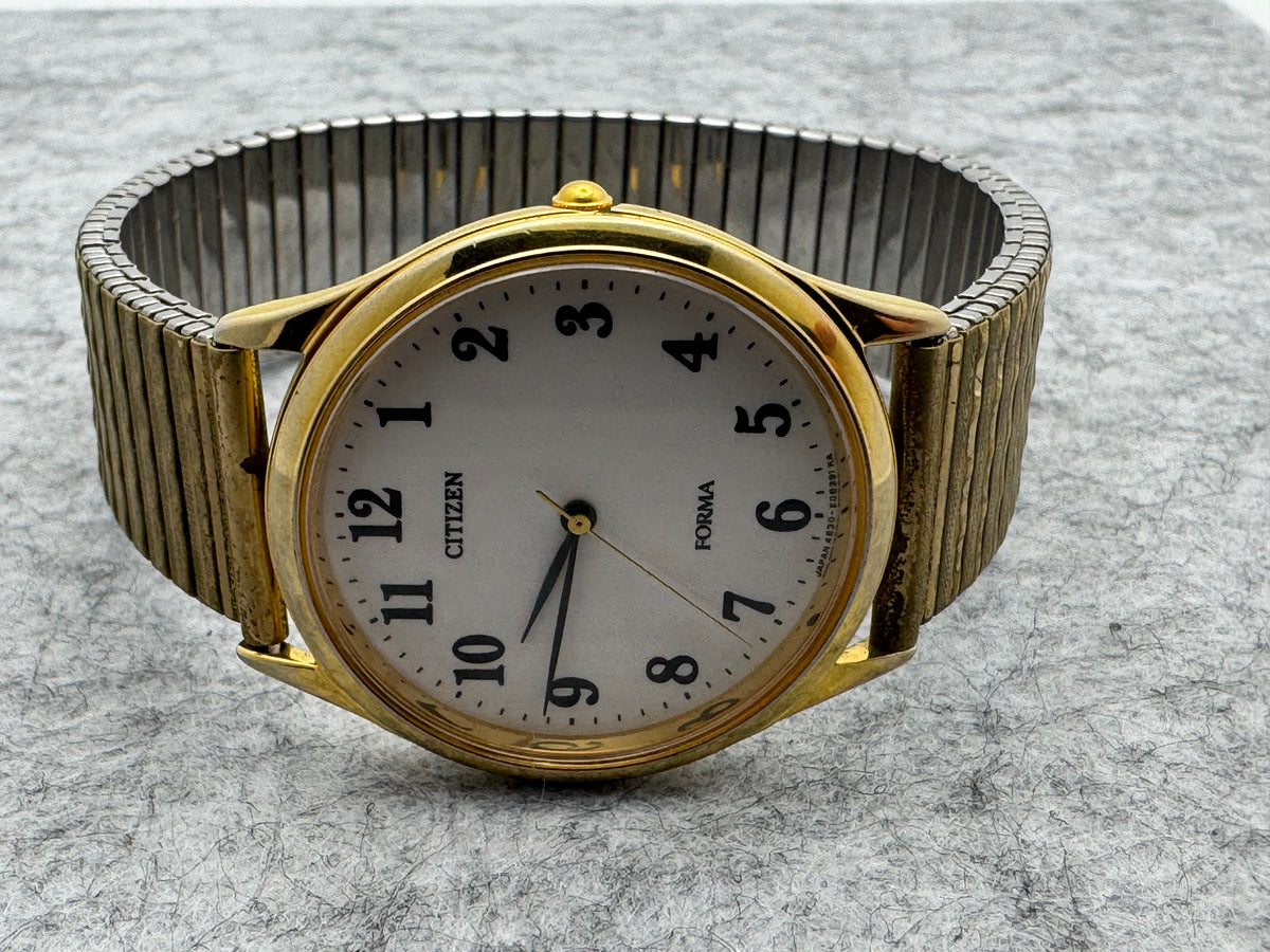 Citizen Forma – October 1986 - slim quartz dress watch, gold-tone – Caliber 4631
