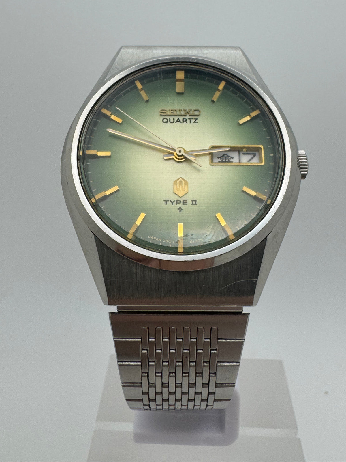 Seiko Type II Quarz Réf. 0903-8120 – Cadran vert – Novembre 1976 – révisée