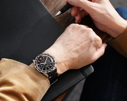 OUTLINE Chronographe à 2 compteurs Série IV « NOIR »