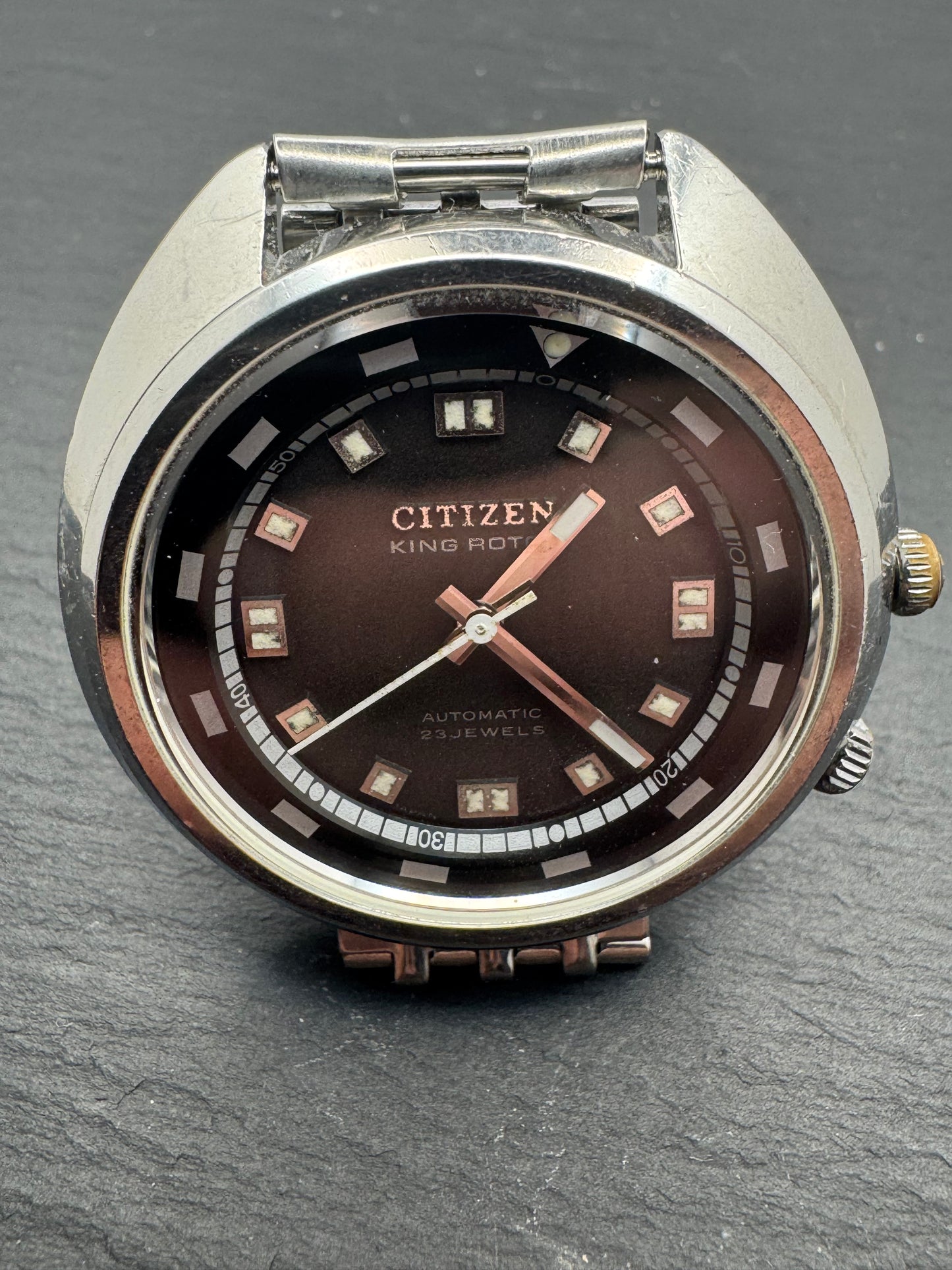 Citizen King Rotor Automatic 23 Jewels – Ref. 4-640055TA – Cal. 6400 – Juni 1969 JDM-Modell, in Japan revidiert