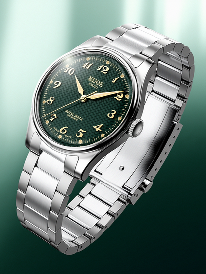 KUOE ROYAL SMITH 90-006 Breguet Numerals - 35 mm - Green Dial