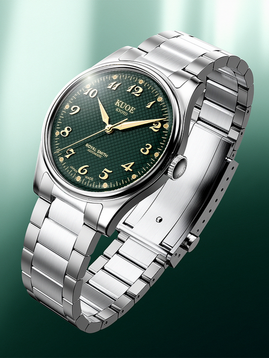 KUOE ROYAL SMITH 90-006 Breguet Numerals - 35 mm - Green Dial