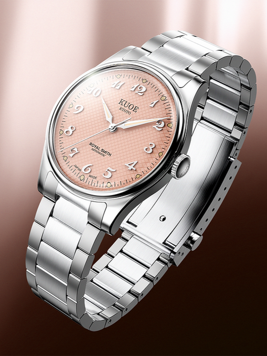 KUOE ROYAL SMITH 90-006 Breguet Numerals - 35 mm - Pink Dial