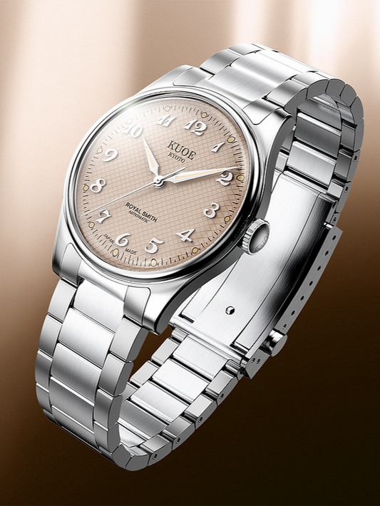 KUOE ROYAL SMITH 90-006 Breguet Numerals - 35 mm - Dusty Pink Dial