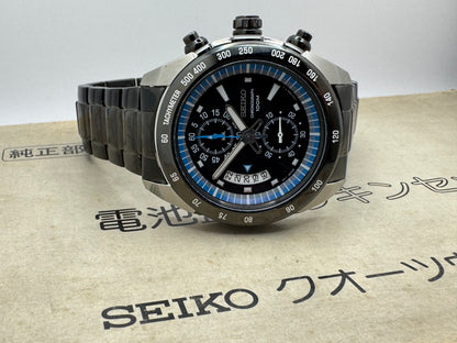Seiko Chronograph 7T94-0AY0 – Quarz, Tachymeter, 100 m – 43,5 mm – März 2008