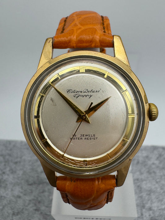 Citizen Deluxe „Guppy", Referenz 130901, 19 Jewels – Handaufzug – gesuchte Zifferblattvariante, frisch in Japan revidiert