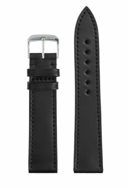 RIOS1931 Genuine Shell Cordovan Leather Strap 20mm - Black 