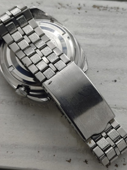 Seiko 5 Sports 6119-6020 – Calibre 6119, 21 rubis, Suwa Seikosha – lunette interne via la couronne, « Water 70 Proof » – novembre 1968 – fraîchement révisée