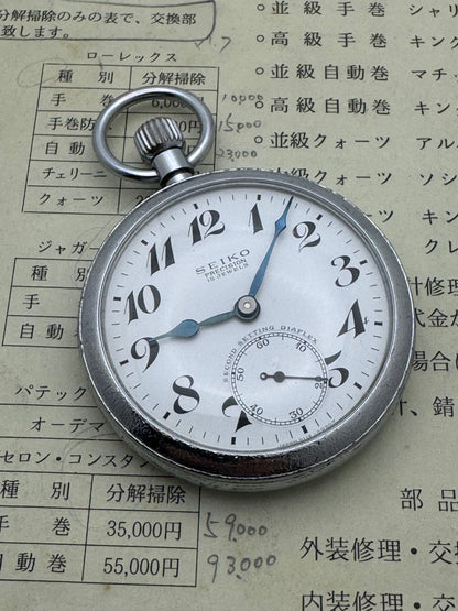 Seiko Precision Second Setting – 19 rubis – JNR Niigata – Shōwa 40 / 1965 – Numéro de service 0022