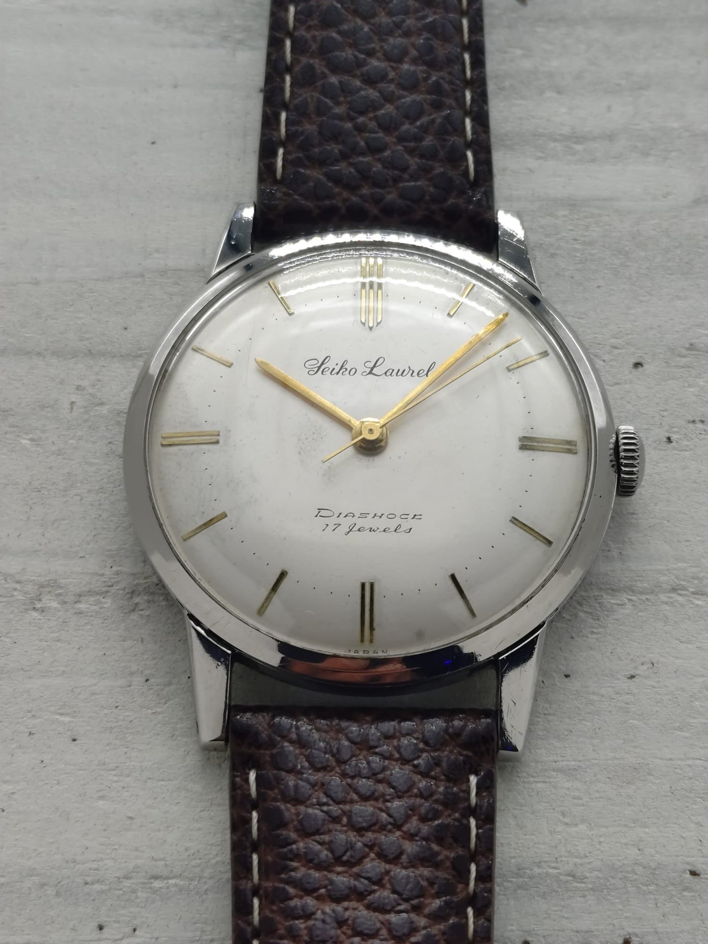 Seiko Laurel Diashock 17 Jewels – N87003 – späte 1950er, Handaufzug, revidiert