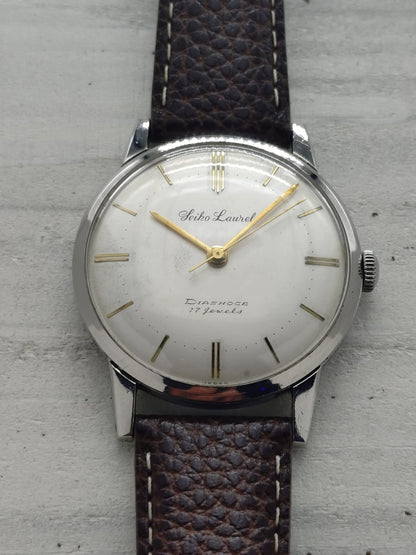Seiko Laurel Diashock 17 Jewels – N87003 – späte 1950er, Handaufzug, revidiert
