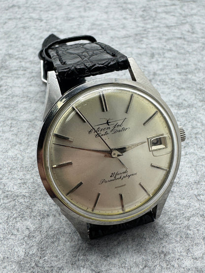 Citizen Jet Auto Dater 21 Jewels – Ringrotor-Automatik – Firmengravur Nippon Express 1966 - frisch revidiert