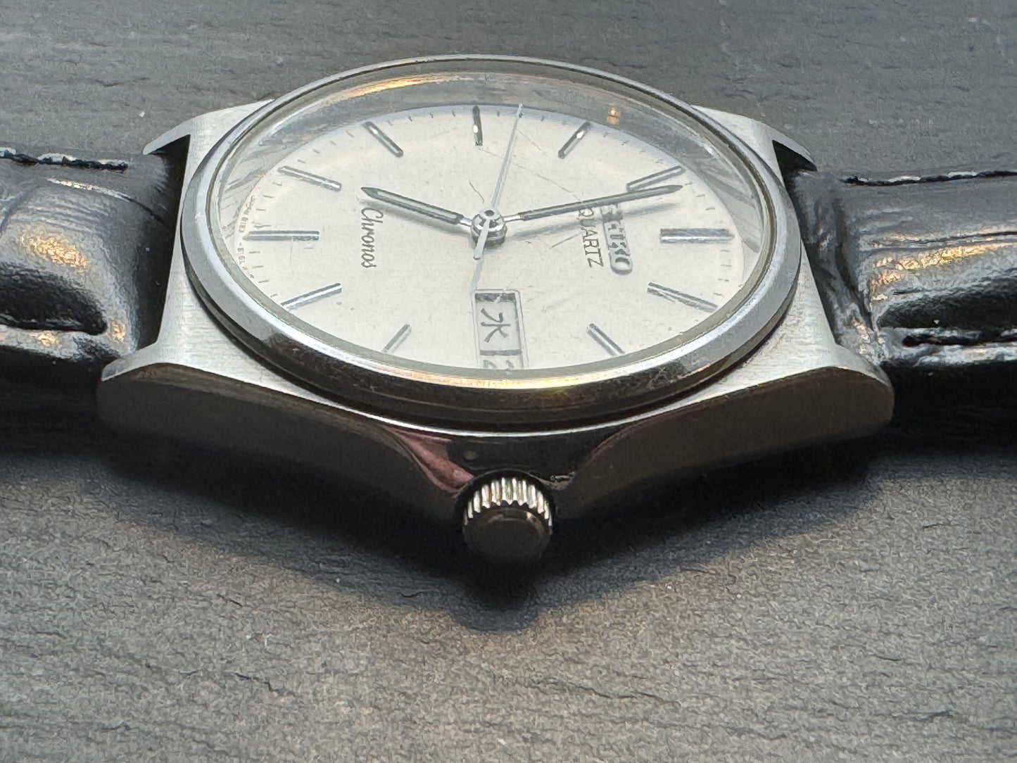 Seiko Chronos Quartz 8123-6130 (Juni 1976) – frühe japanische Quarzklassik in eleganter Linienführung