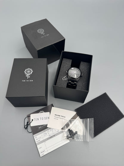 TEN TO SEN „TTSW-GT-BKBK" – All-Black Automatic, 38 mm, MIYOTA 9015 (Full Set, ungetragen 2024)
