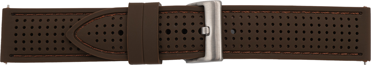 Silicone Watch Strap Racing brown - 20mm