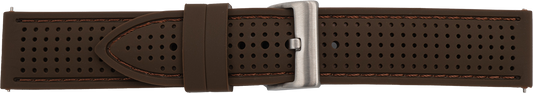 Silikonuhrarmband Racing braun - 20mm