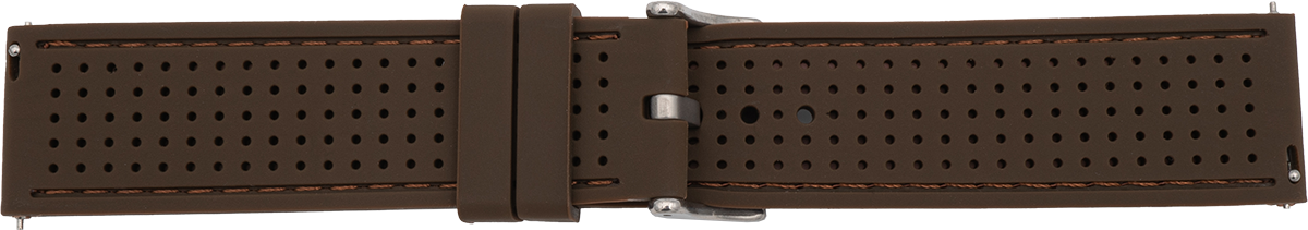Silicone Watch Strap Racing brown - 20mm